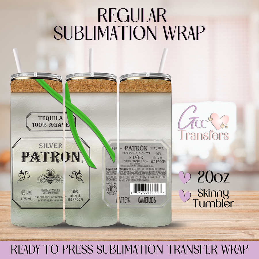 Silver Tequila - 20oz Regular Sublimation Wrap