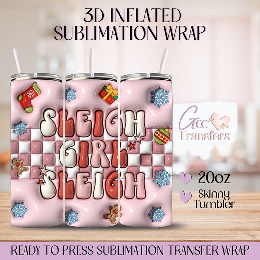 Sleigh Girl Sleigh - 20oz 3D Inflated Sublimation Wrap