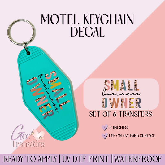 Small Business Owners - Set of 6 (Motel Keychain UV DTF)