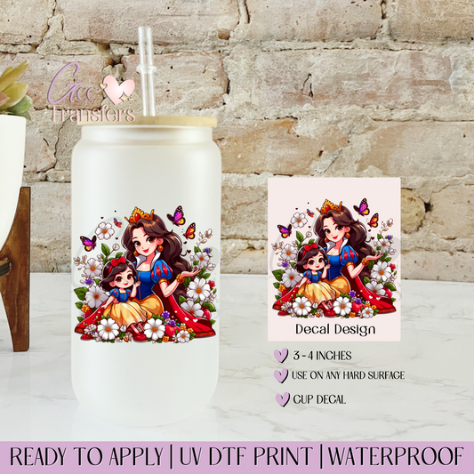Snow Princess Mama & Daughter - Decal UVDTF