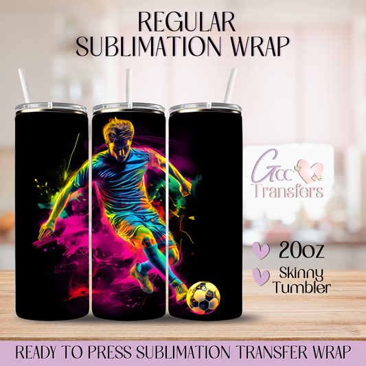 Soccer Player Neon - 20oz Regular Sublimation Wrap