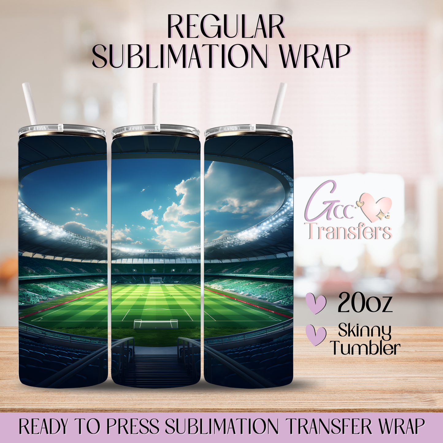 Soccer Stadium - 20oz Regular Sublimation Wrap