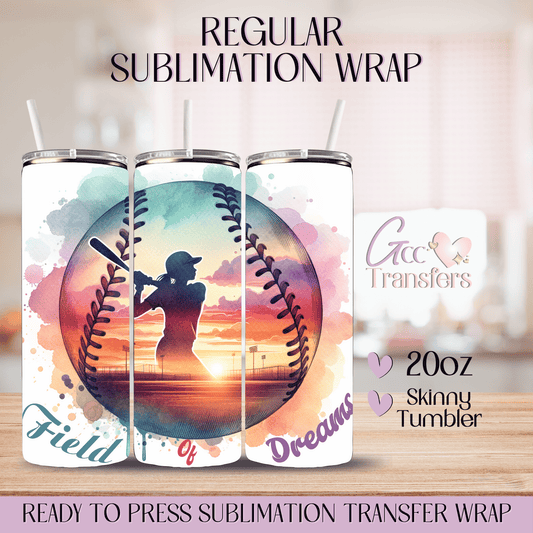 Softball Girl Field of Dreams - 20oz Regular Sublimation Wrap