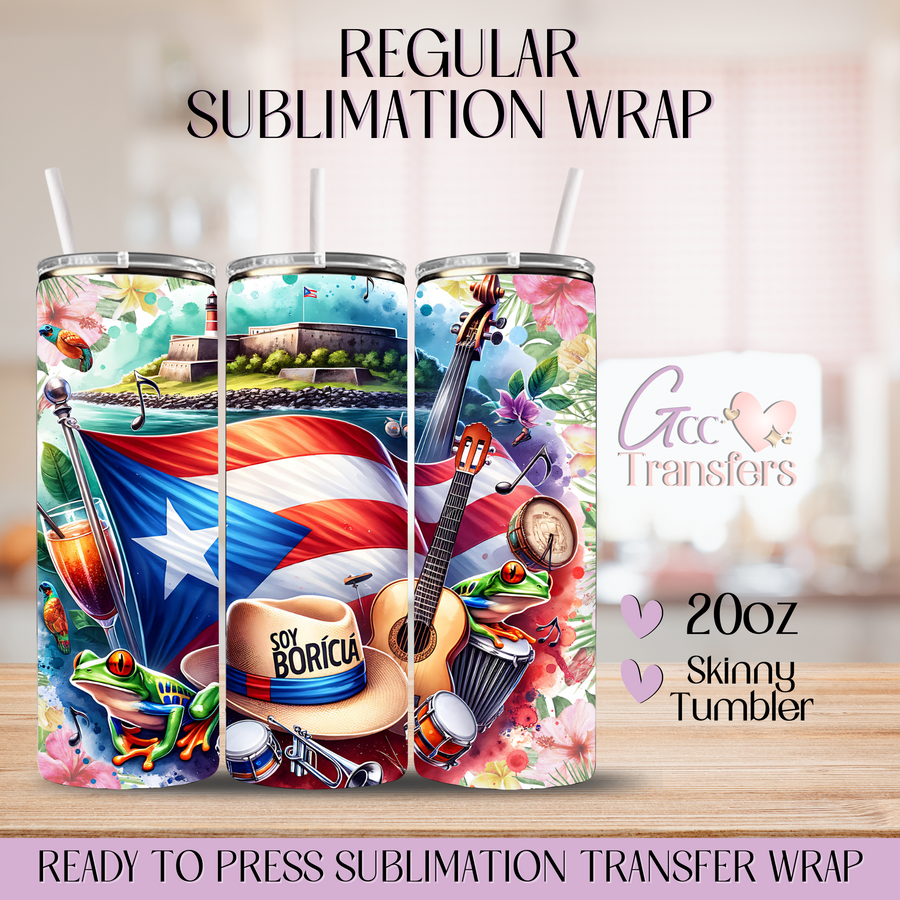 Soy Boricua PR - 20oz Regular Sublimation Wrap