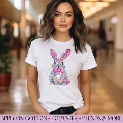 Sparkly Bunny Coquette - Full Color DTF Transfer