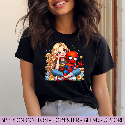 Spider Superhero Mama and Son - Full Color DTF Transfer