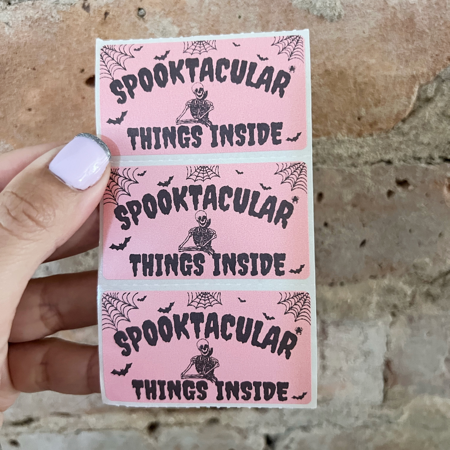 Spooktacular Things Inside - 100 Thermal Labels Stickers