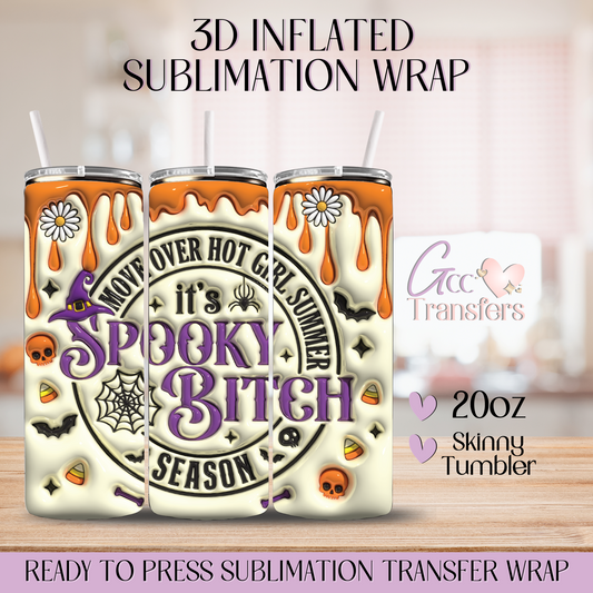 Spooky Bitch Season - 20oz 3D Inflated Sublimation Wrap