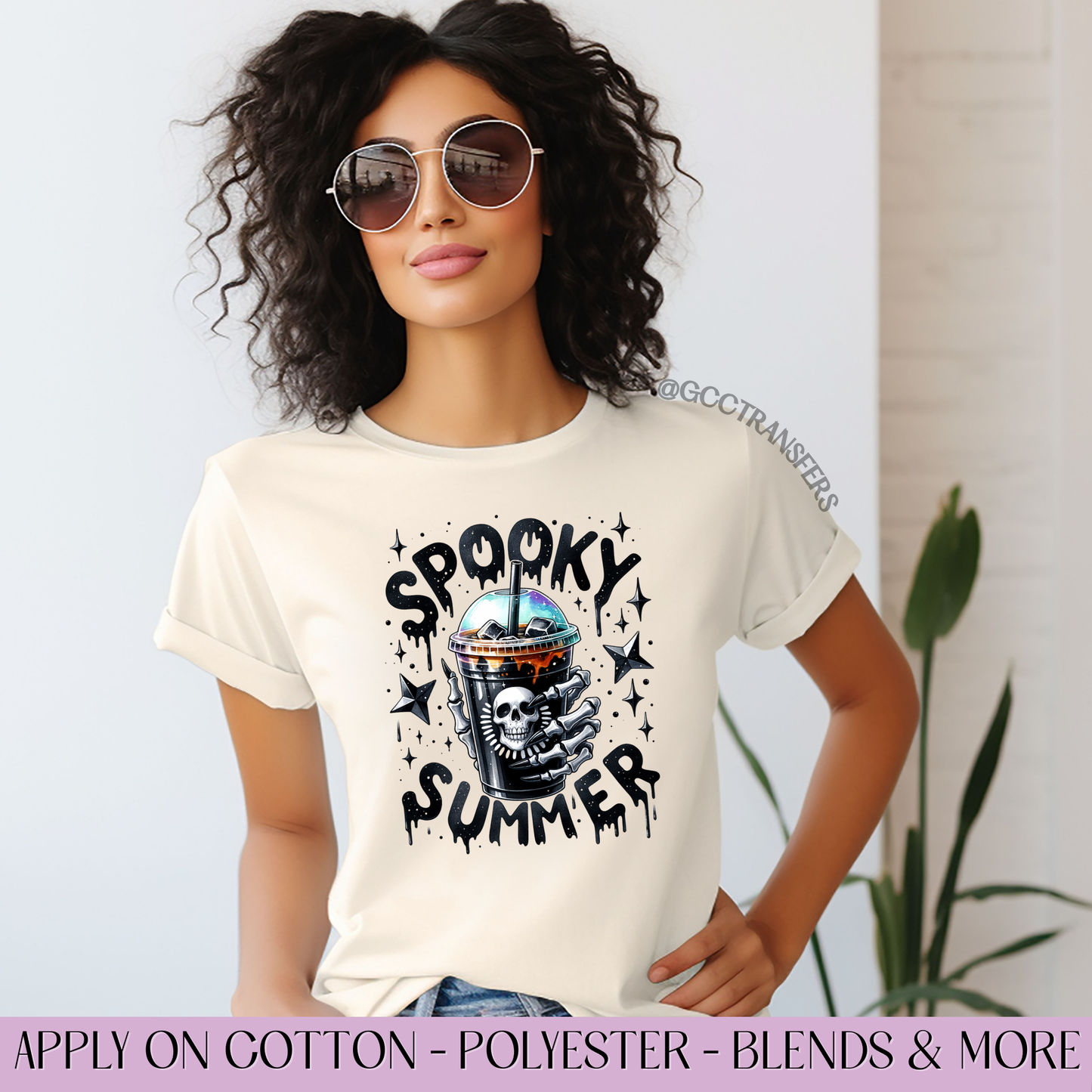 Spooky Summer Coffee Black  - Full Color DTF Transfer