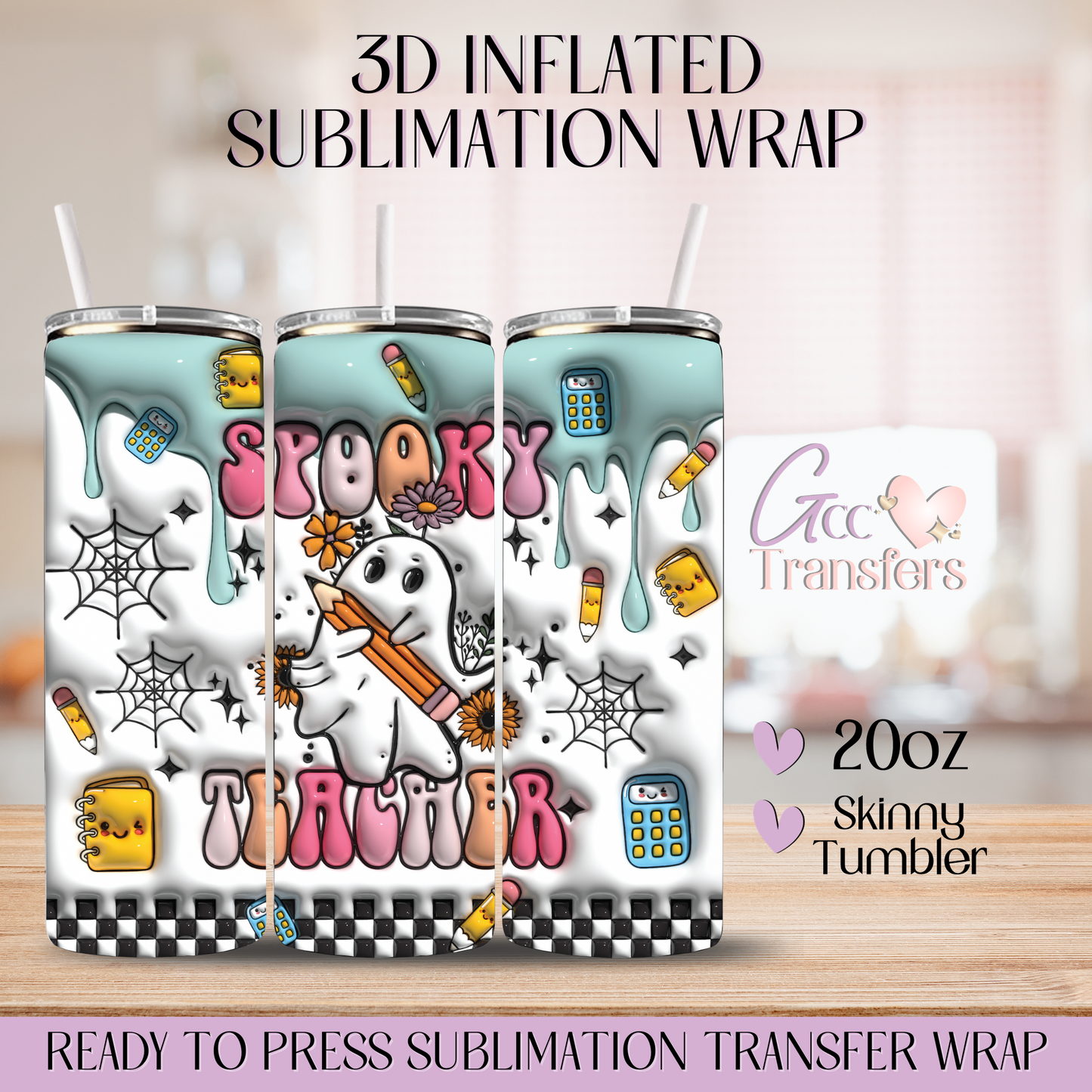 Spooky Teacher - 20oz 3D Inflated Sublimation Wrap