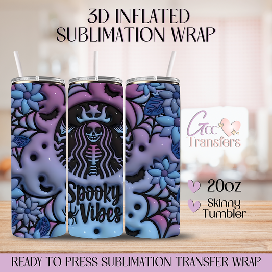 Spooky Vibes Purple - 20oz 3D Inflated Sublimation Wrap
