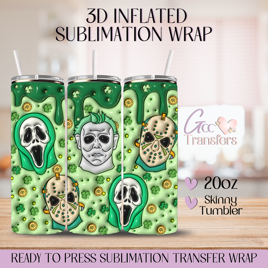 St. Patrick Day Horror Movie - 20oz 3D Inflated Sublimation Wrap