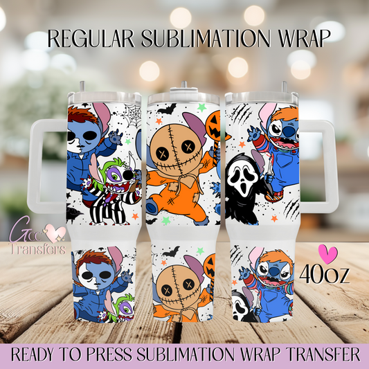 Cute Halloween Character Costumes - 40oz Regular Sublimation Wrap