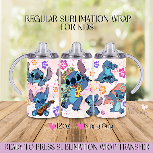 Blue Alien Summer Vibes - 12oz Regular Sublimation Wrap