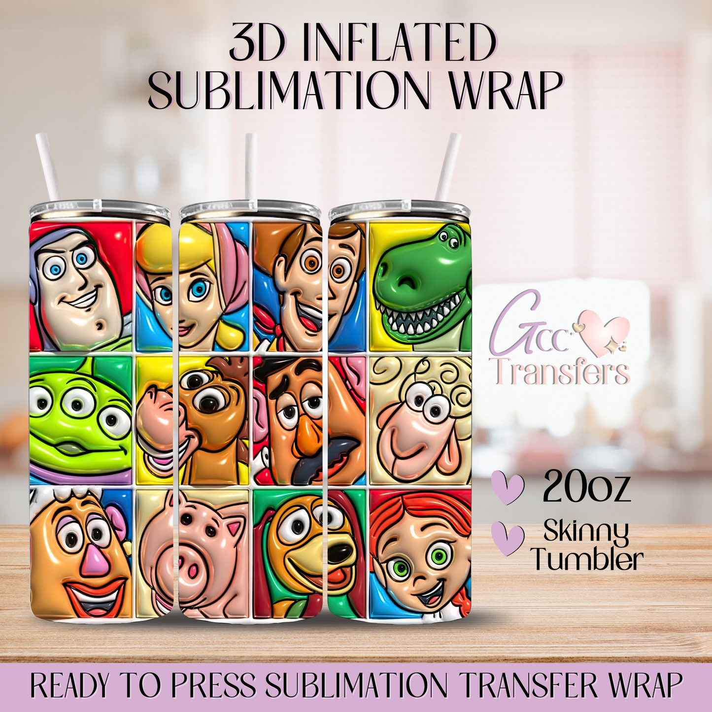 Story Friends - 20oz 3D Inflated Sublimation Wrap