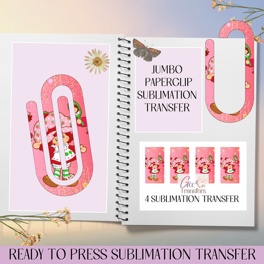 Strawberry Doll Cartoon - Jumbo Paperclip Sublimation Transfer