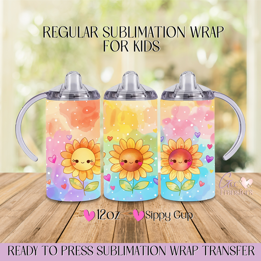 Sunflower Smiling - 12oz Regular Sublimation Wrap