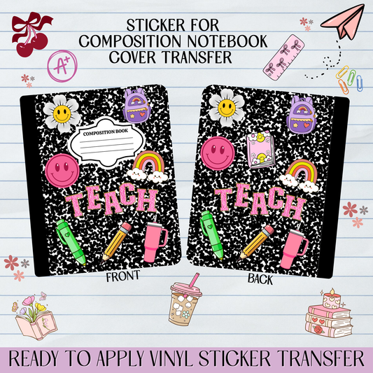 Teach Notebook - Sticker for Notebook Cover