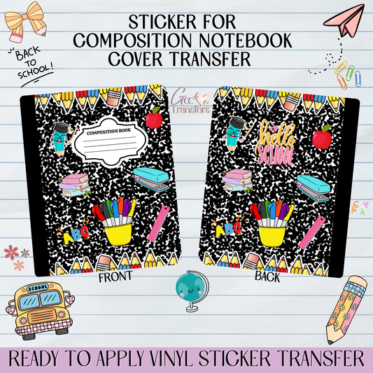 Teacher Composition Notebook - Sticker for Notebook Cover