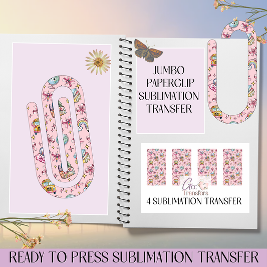 Teacher Coquette Bow - Jumbo Paperclip Sublimation Transfer