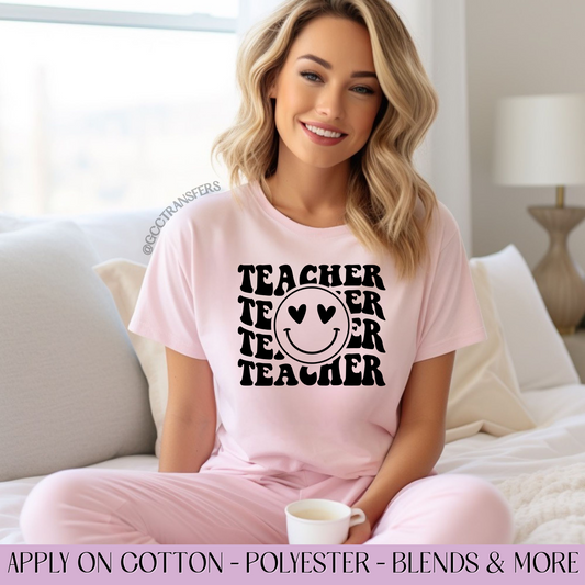 Teacher Smiling Face - Full Color Transfer