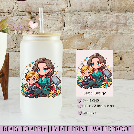 Stormbreaker Superhero Mama & Son - Decal UVDTF