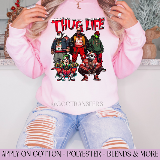 Thug Life Christmas Characters - Full Color DTF Transfer