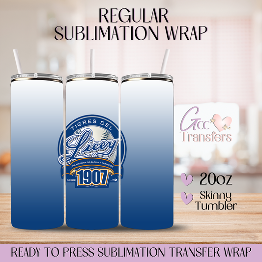 Tigres Del Licey DR Baseball Team - 20oz Regular Sublimation Wrap