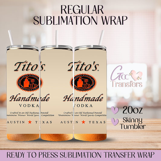 Handmade Vodka - 20oz Regular Sublimation Wrap