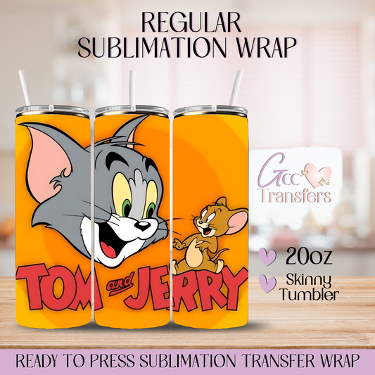 Cat and Mouse Cartoons Series  - 20oz Regular Sublimation Wrap