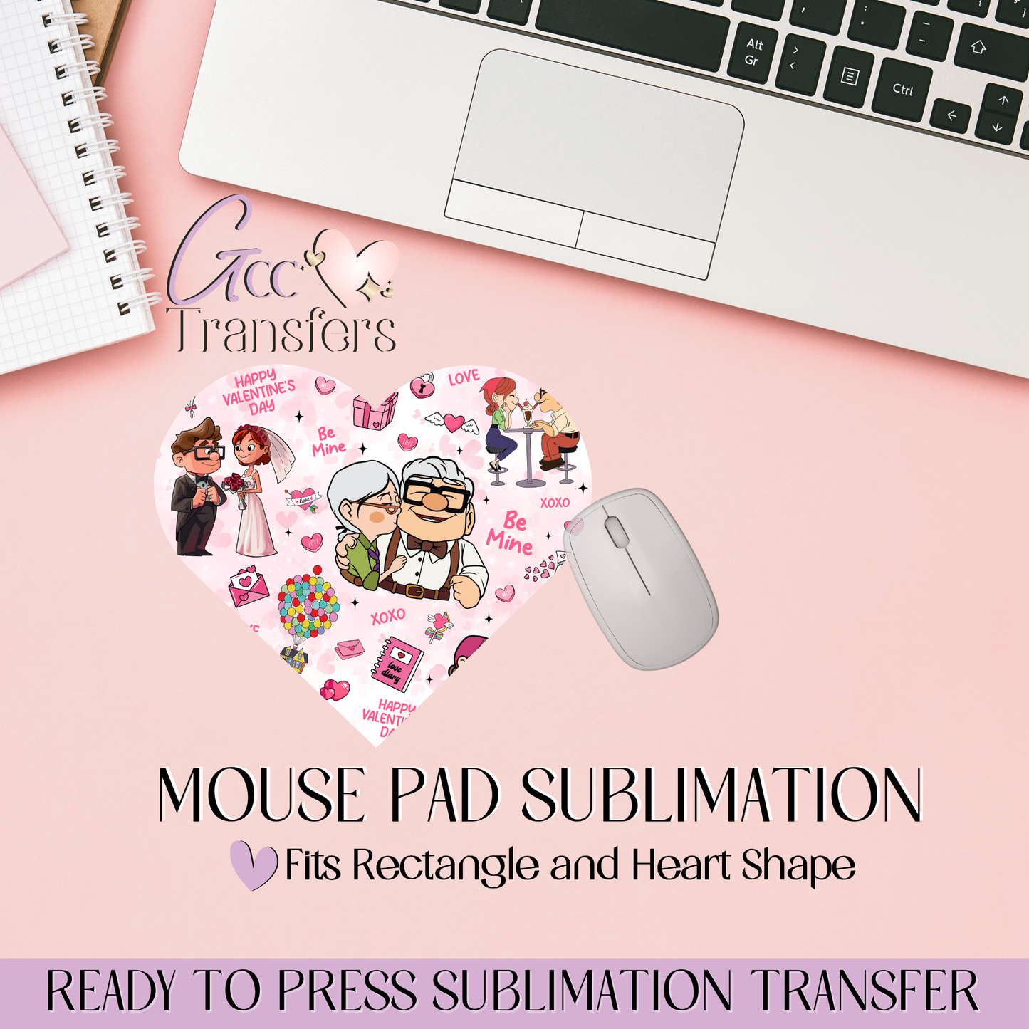 Valentine Couple Movie - Mouse Pad Sublimation Transfer