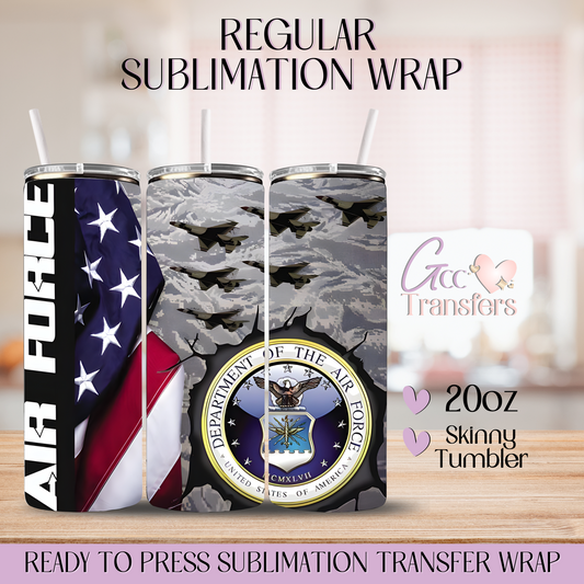 US Air Force - 20oz Regular Sublimation Wrap
