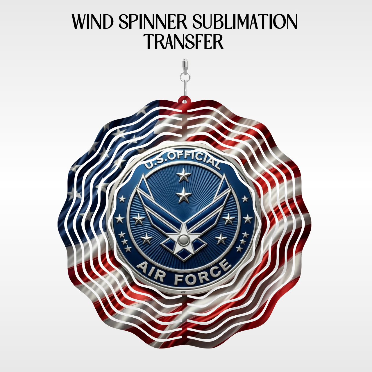 US Official Air Force - 10" Wind Spinner Set of 2 Sub. Transfer