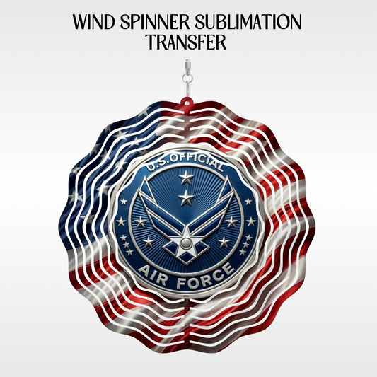 US Official Air Force - 10" Wind Spinner Set of 2 Sub. Transfer