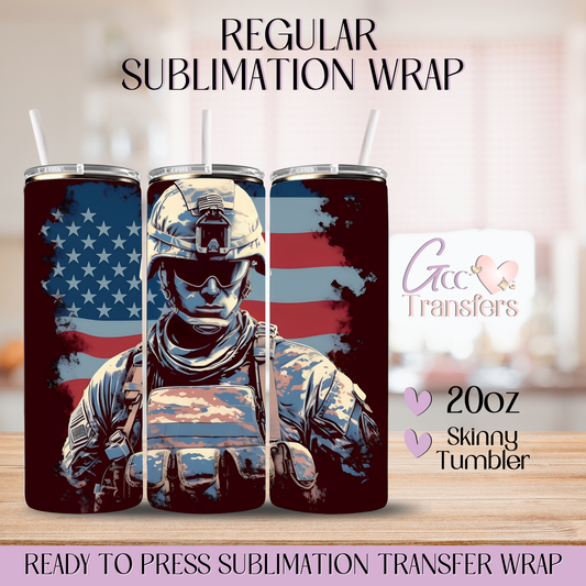 American Soldier  - 20oz Regular Sublimation Wrap