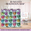 Valentine Hearts Colored - 20oz 3D Inflated Sublimation Wrap
