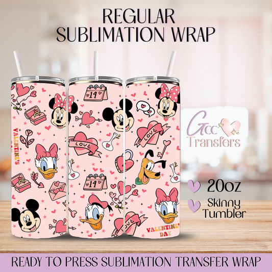 Valentine Mouse - 20oz Regular Sublimation Wrap