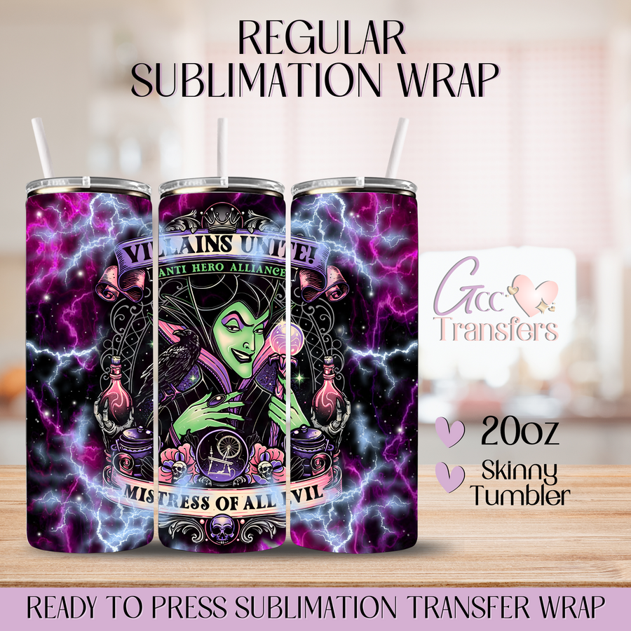 Villains Thunderbolt Cartoon - 20oz Regular Sublimation Wrap