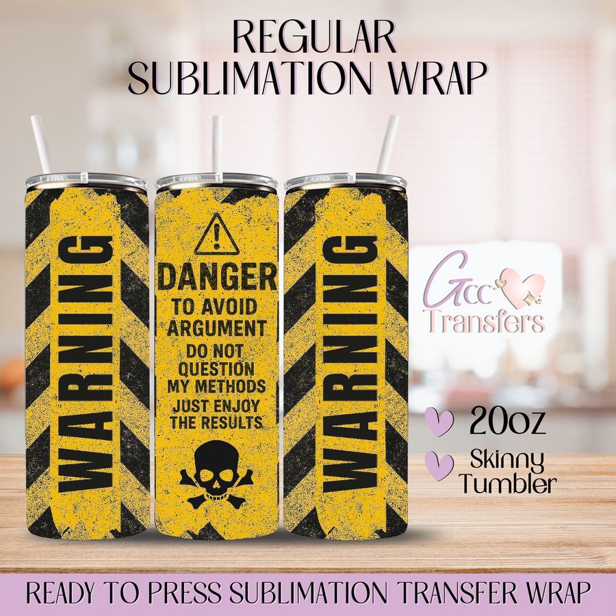 Danger Warning Mechanic - 20oz Regular Sublimation Wrap