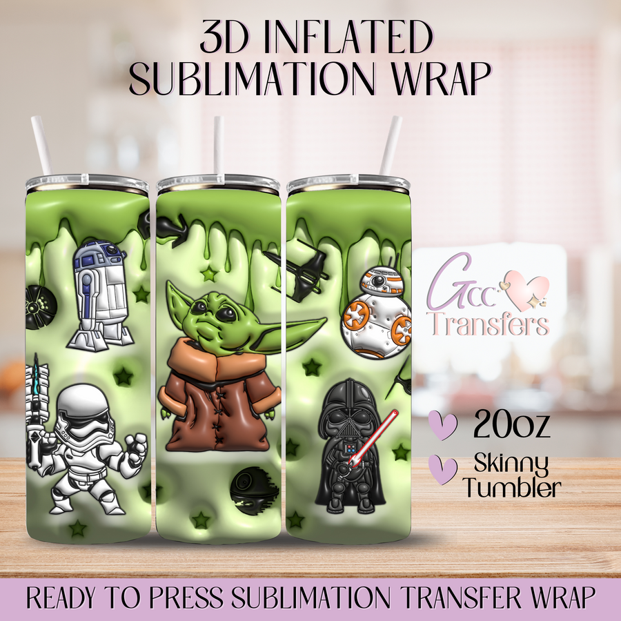 Galaxy Character - 20oz 3D Inflated Sublimation Wrap