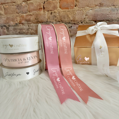 1 1/2" Custom Printing Ribbon - Double Face Satin