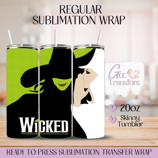 Wicked Witch Green - 20oz Regular Sublimation Wrap