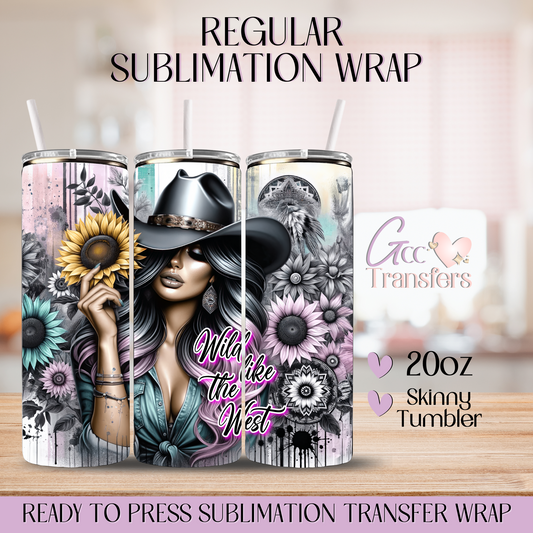 Wild Like The West Girl - 20oz Regular Sublimation Wrap