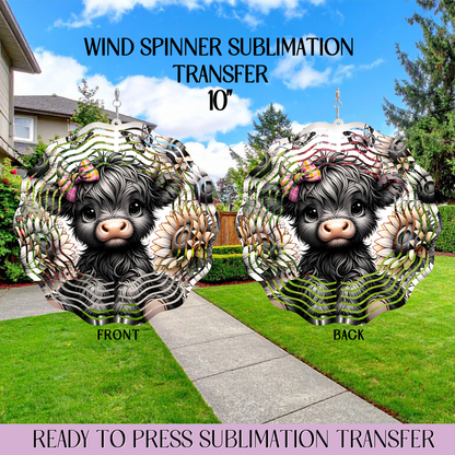 American Flag - 10" Wind Spinner Set of 2 Sub. Transfer