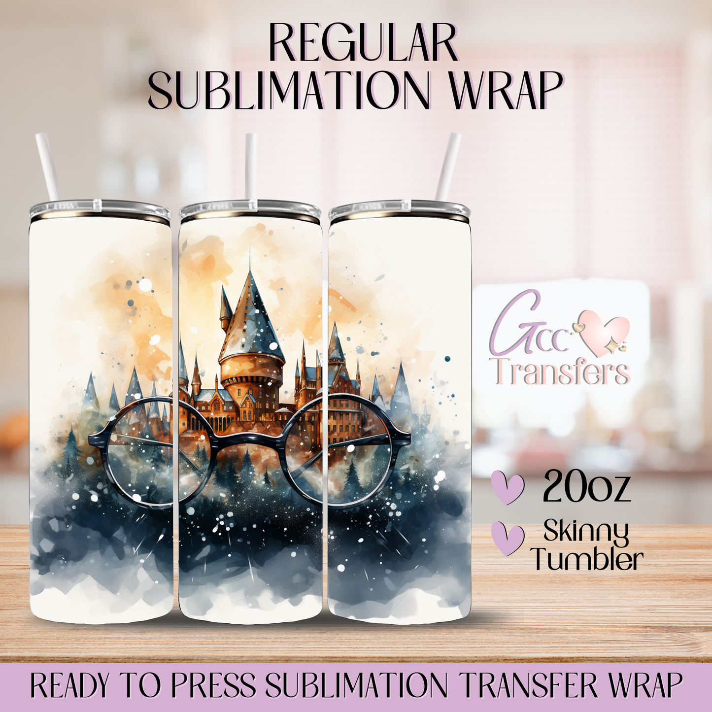 Winter in Wizarding School- 20oz Regular Sublimation Wrap