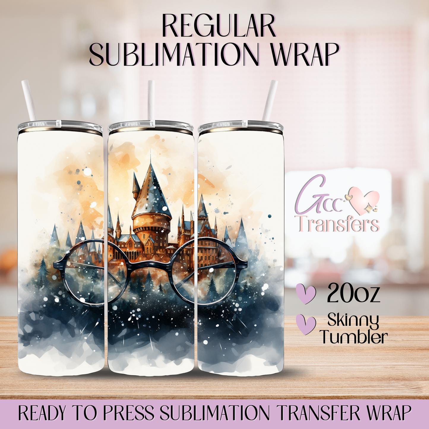 Winter in Wizarding School - 20oz Regular Sublimation Wrap