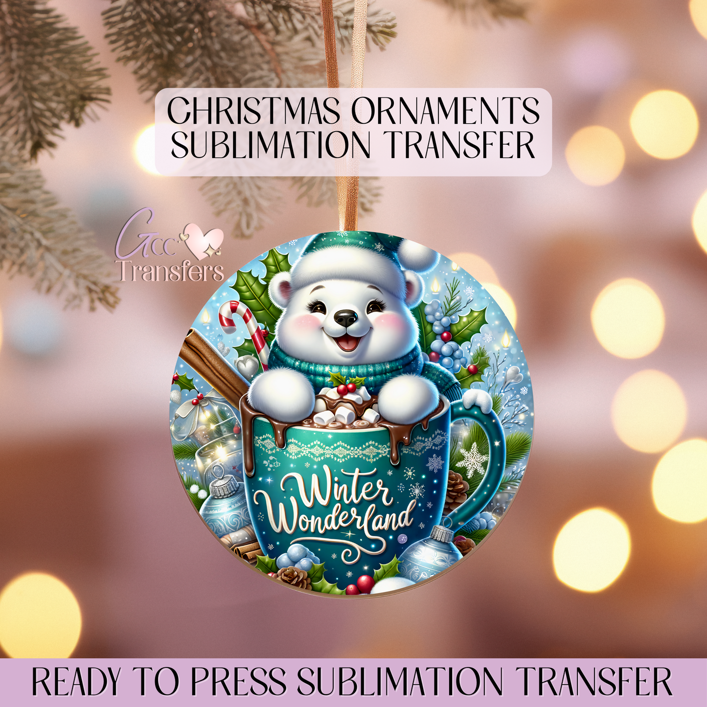 Winter Wonderland - 3" Ornament Sublimation Transfer