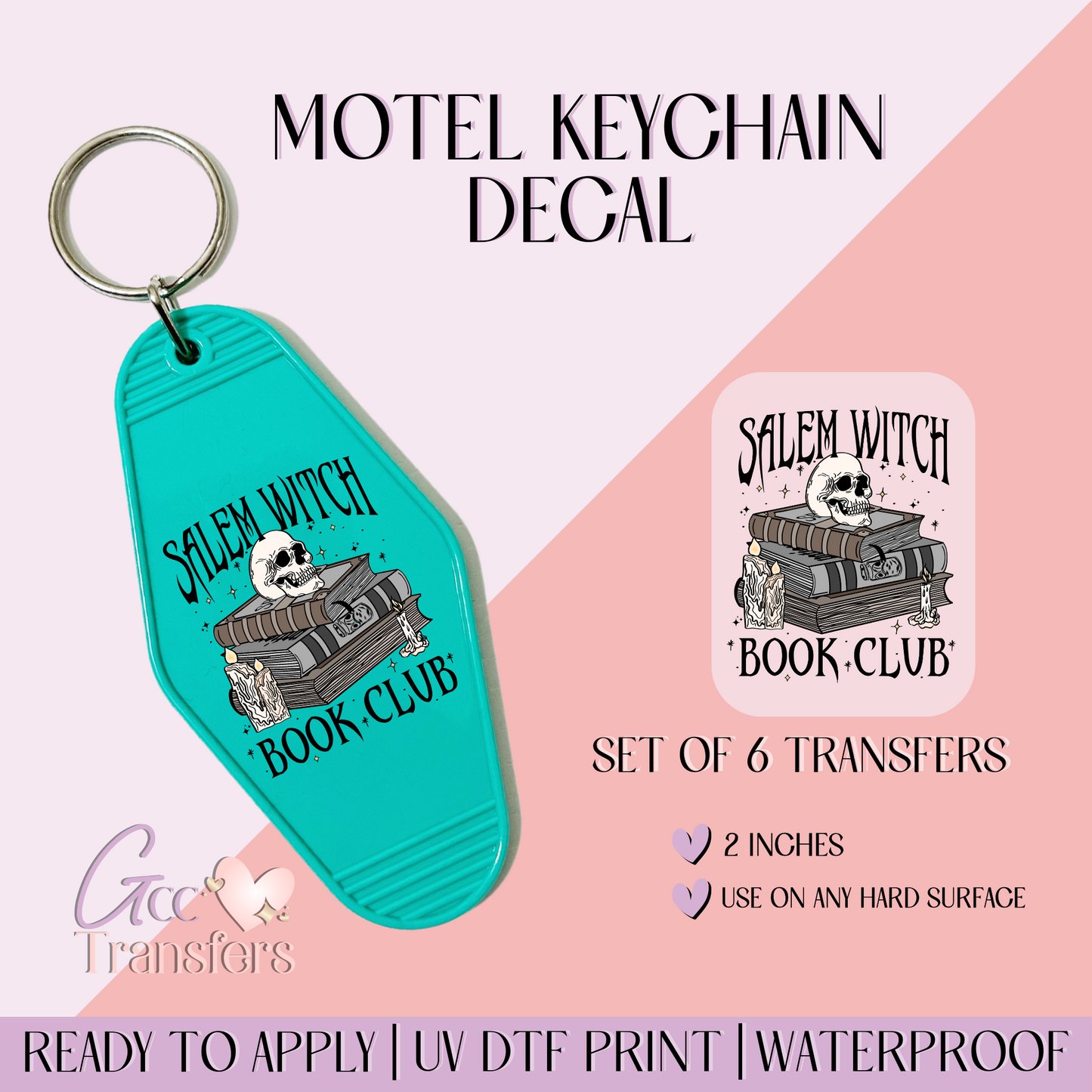 Salem Witch Book Club - Set of 6 (Motel Keychain UV DTF)