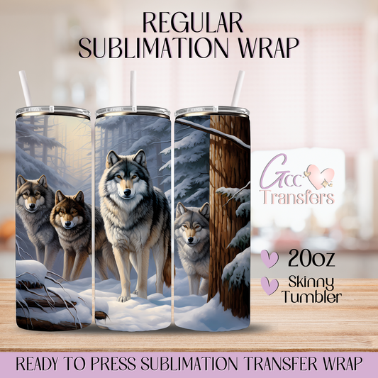 Wolf - 20oz Regular Sublimation Wrap