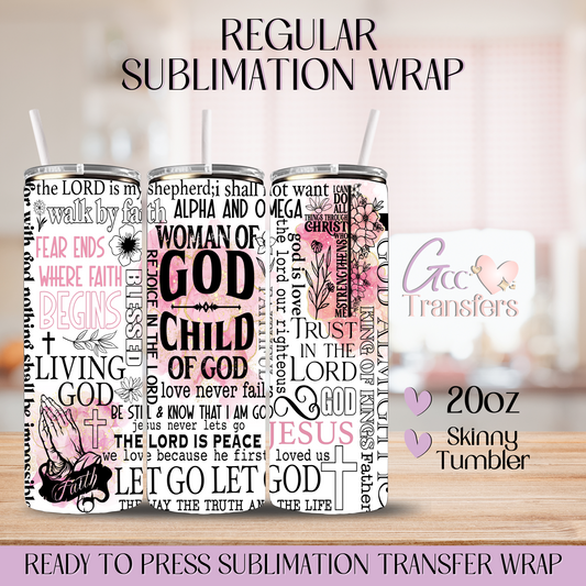 Woman of God - 20oz Regular Sublimation Wrap